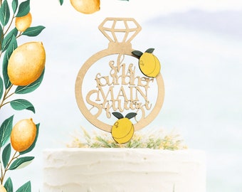 She Found Her Main Squeeze, Lemon Bridal Shower Cake Topper, Wedding Shower, Bridal Brunch, Bridal Shower Decorations and Ideas