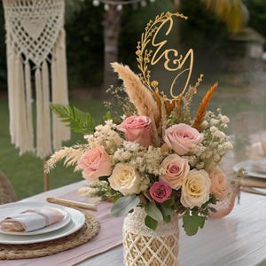Wedding Initials Decoration, Wedding Centerpieces, Custom Bridal Shower Decor, Custom Engagement Party Decoration, Custom Centerpiece