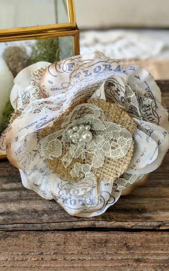Burlap Flowers Rustic Wedding Flowers Ideas Flowers For Etsy