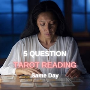Leitura de Tarô de 5 perguntas, Leitura de Tarô do Amor, Leitura de Cartas de Tarô Médio, Leitura Psíquica, Leitura de Tarô do Amor