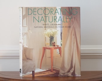 Vintage Decorating Naturally Book Interior Design Green Hardcover Clothbound