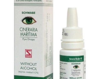 Gotas oftálmicas sin alcohol Dr.Willmar Schwabe Cineraria Maritima Fabricación alemana 10 ml