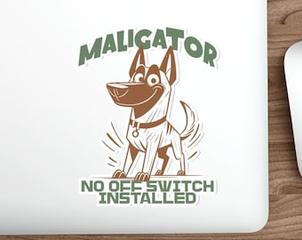 Belgian Malinois sticker, pet lover gift, durable vinyl, funny working dog decal