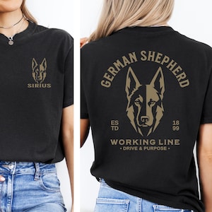 German Shepherd Working Line Shirt, Personalized Dog Name Tee, GSD Owner Gift, K9 Handler Shirt, Custom Kennel Name, Working Dog Apparel