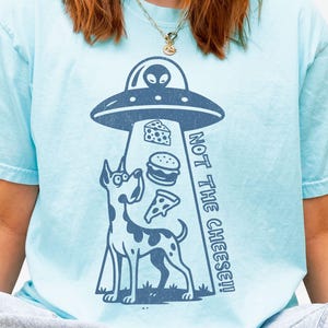 Camiseta divertida de OVNI de gran danés: regalo para mamá de perro extraterrestre, regalo para amantes de los perros grandes, camiseta para mamá y papá de perro, regalo para perro obsesionado con la comida, estética vintage.