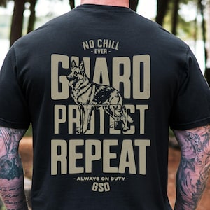 Personalized German Shepherd T-Shirt – Comfort Colors Cotton K9 Handler Shirt for Police Dog Trainers and Working Dog Owners