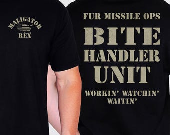 Custom Belgian Malinois Shirt– K9 Handler Dog Trainer Gift idea, Military Working Dog Apparel, Comfort Colors Tactical Fur Missile shirt