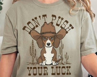 Dachshund T-Shirt, Funny Sausage Dog Comfort Colors shirt, Wiener Dog Gift, Doxie Mom Gift, Dog Lover Vintage-style Tee