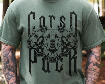Cane Corso T-Shirt, Comfort Colors Mastiff Dog Shirt, Corso Pack Graphic Tee for Dog Owners and Trainers, Gift for Corso Dog Mom and Dad