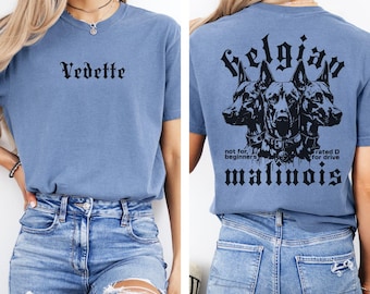 Personalized Belgian Malinois tshirt, K9 Custom Dog Name Handler Trainer shirt, Working Dog Comfort Colors Cotton tee