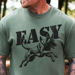 Comfort colors K9 T-Shirt, German Shepherd or Belgian Malinois Dog Lovers Gift, Working dog, Tactical Dog Trainer Gift, Dog Mom and Dad Gift