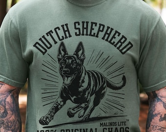 Comfort Colors Dutch Shepherd Shirt, Gift for Mom or Dad sarcastic working breed tee funny t-shirt for dog lover Dutchie humor apparel
