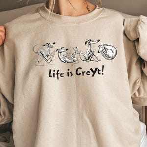 Greyhound Mom Sweatshirt, lustiges Greyhound Hundeliebhaber Shirt, Hundemutter Geschenk, Whippet Pullover, Hunde Grafik Pullover für Greyhound Fans, Hunde Geschenke