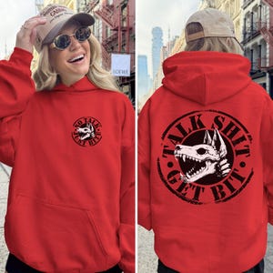 K9 Bite Work Hoodie, Talk Sh*t Get Bit Trainer Fleece Sweatshirt, Working Dog Handler Apparel