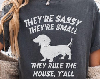 Comfort Colors Dachshund Shirt, Doxie Mom Dad Cotton Tee, Funny Sausage Dog T-Shirt, Cute Wiener Dog Owner Present