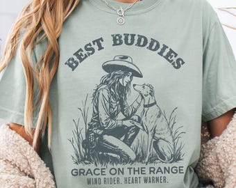 Comfort Colors Whippet Shirt, Western Country Cowgirl Dog Mom T-shirt, Greyhound Vintage style gift for Dog Lover, Country