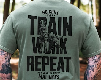 Personalized Belgian Malinois T-Shirt for K9 Handlers Police Dog Trainers and Tactical Working Dog Owners, Comfort Colors Dog Lover Gift