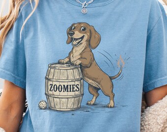 Dachshund T-Shirt, Funny Sausage Dog Comfort Colors shirt, Wiener Dog Gift, Doxie Mom Gift, Dog Lover Vintage-style Tee