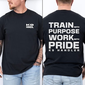 Personalized K9 Handler Shirt, Working Dog Trainer Tee, Police K9 Unit Gift, Custom Dog Name Shirt for Handlers
