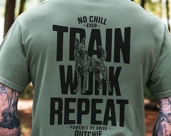 Personalized Dutch Shepherd T-Shirt – Comfort Colors Cotton K9 Handler Shirt for Police Dog Trainers and Tactical Working Dog Owners