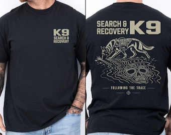 Personalized HRD K9 Tsirt, Search And Recovery Team, Human Remains Detection Dog Handler Shirt, Comfort Colors Cotton Tee