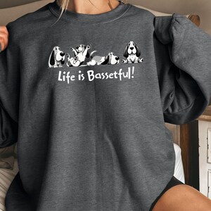 Basset Hound Sweatshirt, Funny Dog Lover Gift, Dog Mom Shirt, Basset Gifts, Dog Jumper, Cute Basset sweater, Dog gifts, Dog owner Apparel