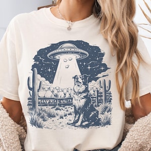 Komfort Farben Border Collie Shirt, Hund Mama Geschenk, Cowboy Hund Tee, Arbeitshund T-Shirt, Bauernhof Hund Geschenk, Landleben T-Shirt, Geschenk für Hundeliebhaber