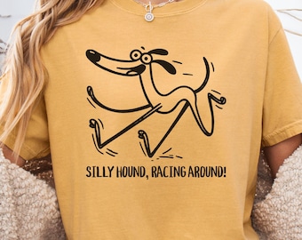 Greyhound Mom T-Shirt, Funny Greyhound Lover Shirt, Dog Mom Gift, Whippet shirt, Dog Graphic Tee for Greyhound Parents, Comfort Colors 1717