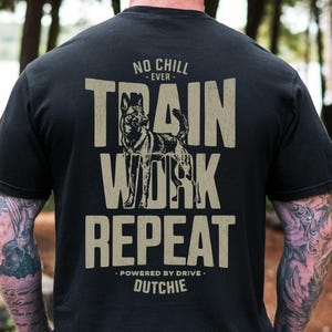 Personalized Dutch Shepherd T-Shirt – Comfort Colors Cotton K9 Handler Shirt for Police Dog Trainers and Tactical Working Dog Owners