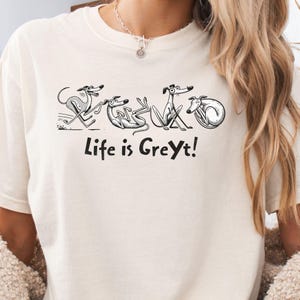 Greyhound Mom T-Shirt - Fun Greyhound Dog Lover Shirt, Dog Mom Gift, Whippet shirt, Dog Graphic Tee for Greyhound Fans, Comfort Colors 1717