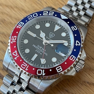 Trident Subsea 200 Pepsi GMT Dive Watch Seiko NH34 Powered