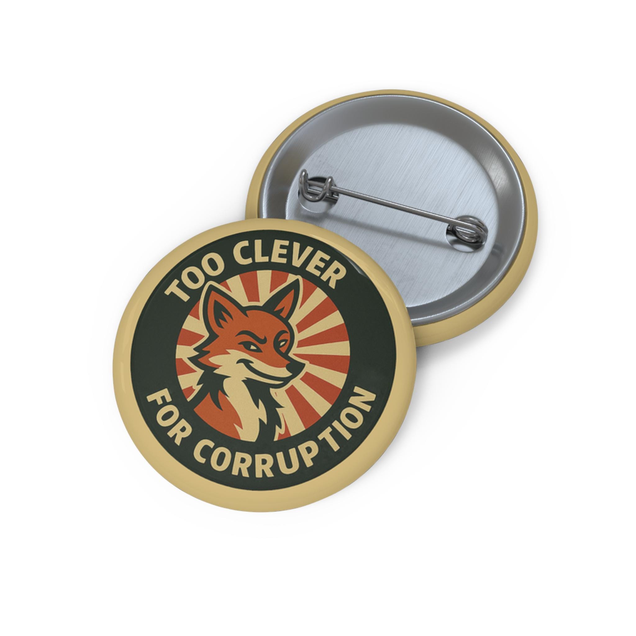 Fox Anti-Corruption Pin: Clever Protest Badge