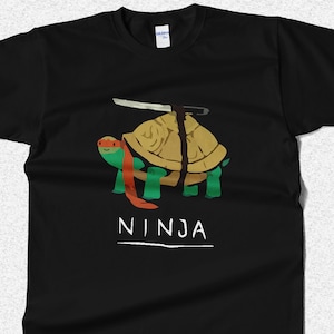 Ninja Turtle T-shirt: T-shirt met kawaii katana-afbeelding - nostalgie uit de jaren 90