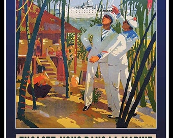 Poster Poster verpflichten Sie sich, Marine