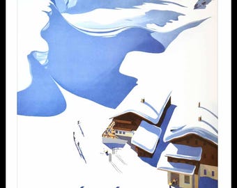 poster ski france pyrenees