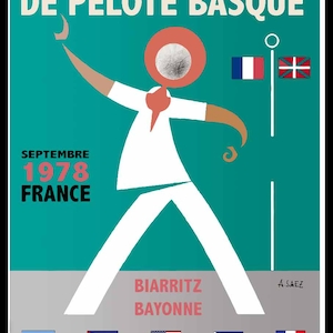 cartel cartel francia nueva aquitania pelota vasca