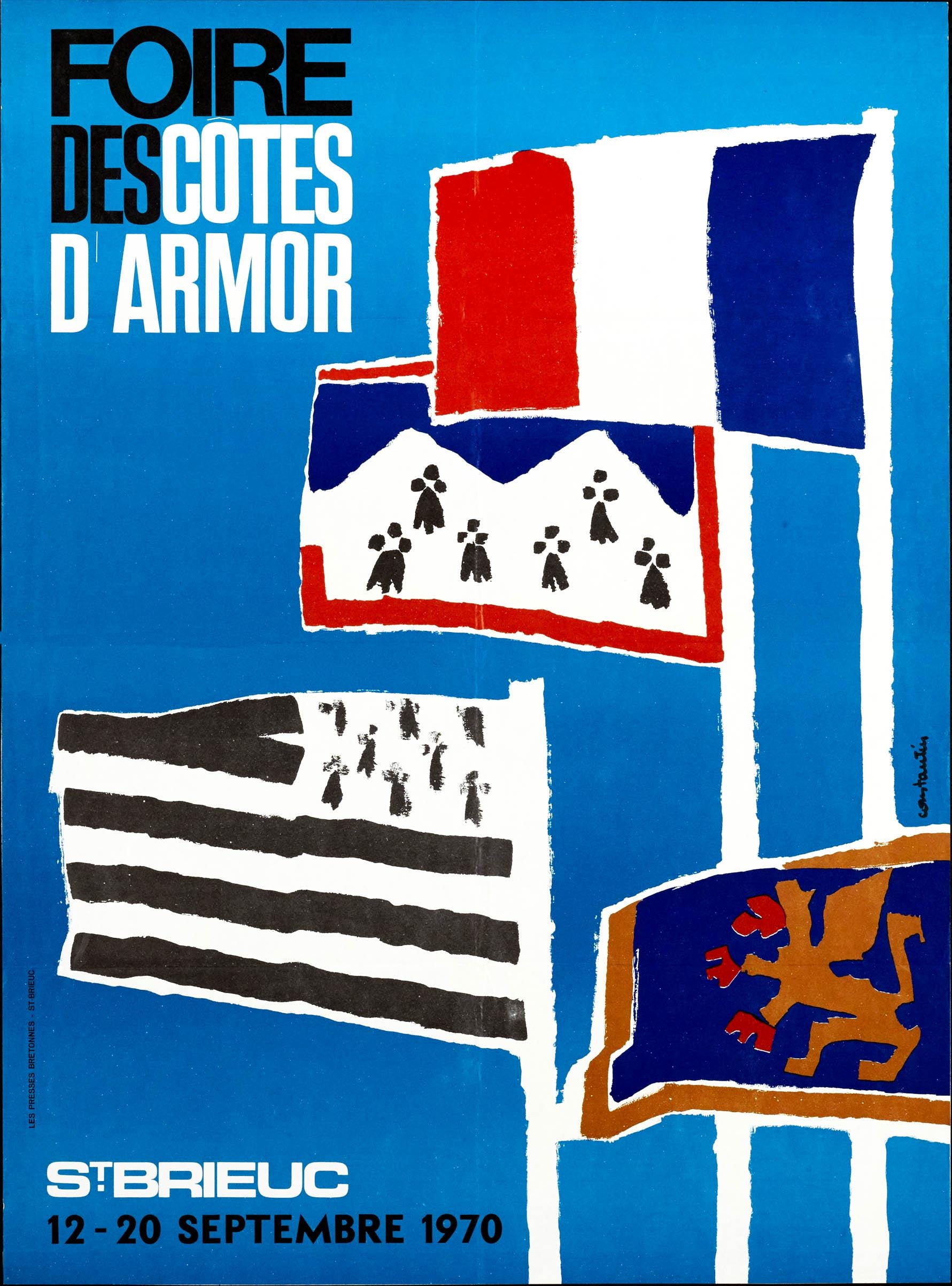 Grandes fêtes de Cornouaille - Quimper, 1954 - Affiche publicitaire