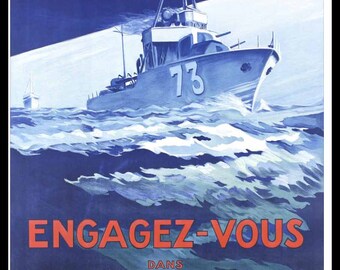 ARMéE ENGAGEZ-VOUS MARINE Rsdm-POSTER HQ 50x70cm d'une