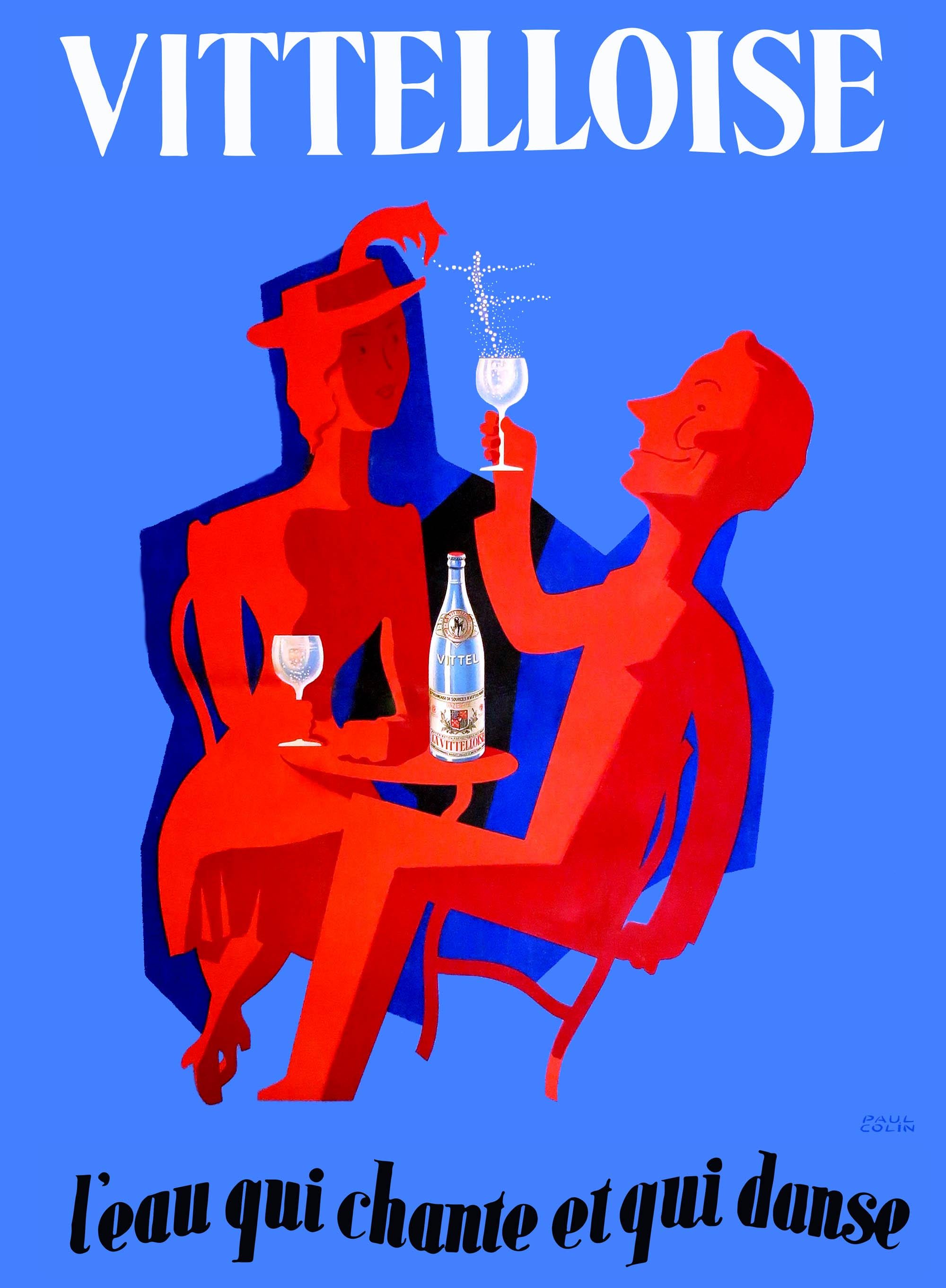Poster Vintage 50x70cm - Affiche Publicitaire VITTEL Brasserie La Samaritaine