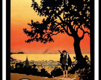 Poster Poster Bretagne Hauteville sur Mer