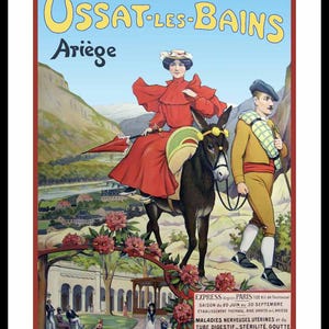 poster poster france new aquitaine pyrenees ussat les bains