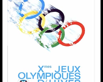 Plakat Ski France Grenoble 1968