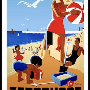 Affiche Zeebrugge - Belgique - Affiche Vintage
