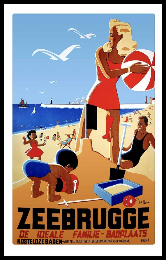 NEDERLANDSCHE SPOORWEGEN Rlkx - POSTER HQ 40x60cm d'une AFFICHE VINTAGE