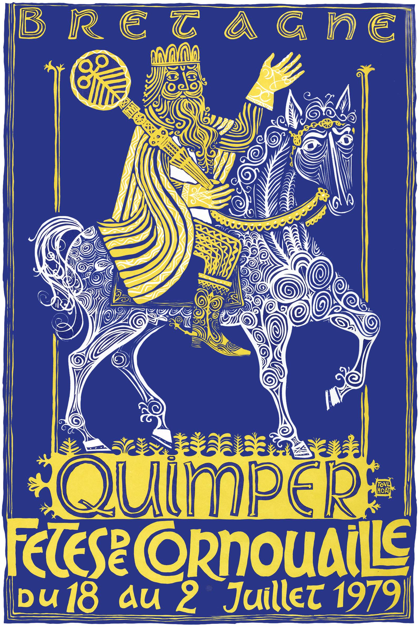 Grandes fêtes de Cornouaille - Quimper, 1952 - Affiche publicitaire