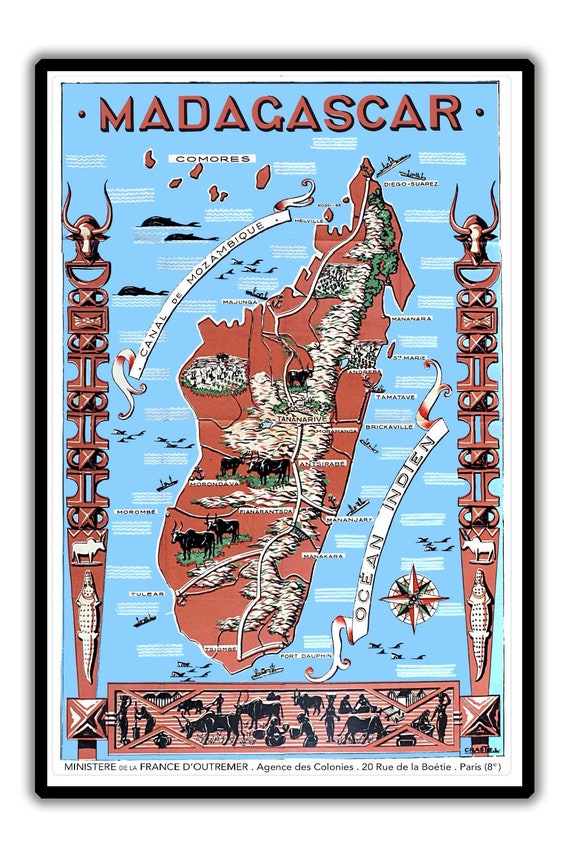 Cadre Photo Paysage Madagascar 20x30cm – Idée Cadeau Déco Exotique