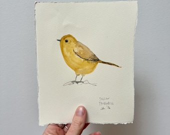 Watercolour original - Yellow Thornbill