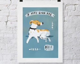 Ritratto personalizzato di animale domestico (formato A4, opera originale, disegnata a mano con Procreate)