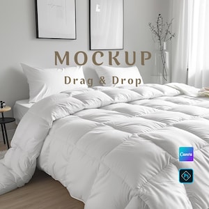 Mockup Blanket, Mockup Bedspread, Mockup Pillow, Mockup Duvet, Mockup Pillow, Mockup Bed Cover, Png, Jpg and Psd Files.