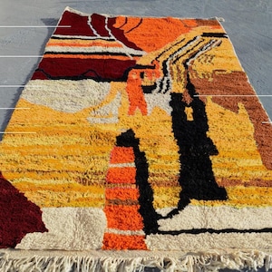 Azilal rug, Mrirt rug, Moroccan rug, Teppich, Boho rug, Mrirt rug, colorful abstract, Custom Design by Michael,